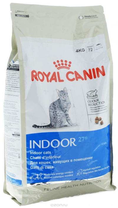 Корм для кошек Royal Canin INDOOR 4000 г. купить в Новокузнецке недорого с доставкой