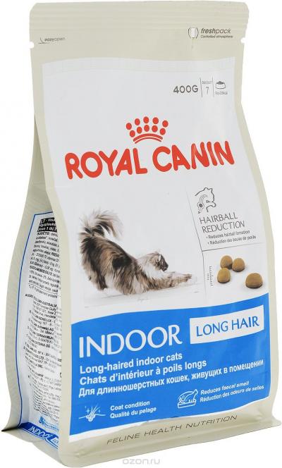 Корм для кошек Royal Canin INDOOR LONG HAIR 400 г. купить в Новокузнецке недорого с доставкой