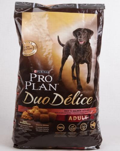 Корм для собак Purina Pro Plan Dou Delice Adult Лосось с рисом 10 кг