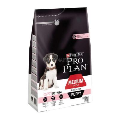 Корм для собак Purina Pro Plan OPTI Derma Sensitive Skin Medium Puppy Лосось с рисом 3 кг купить в Новокузнецке недорого с доставкой
