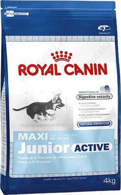 Корм для собак Royal Canin MAXI JUNIOR ACTIVE 4000 г. купить в Новокузнецке недорого с доставкой