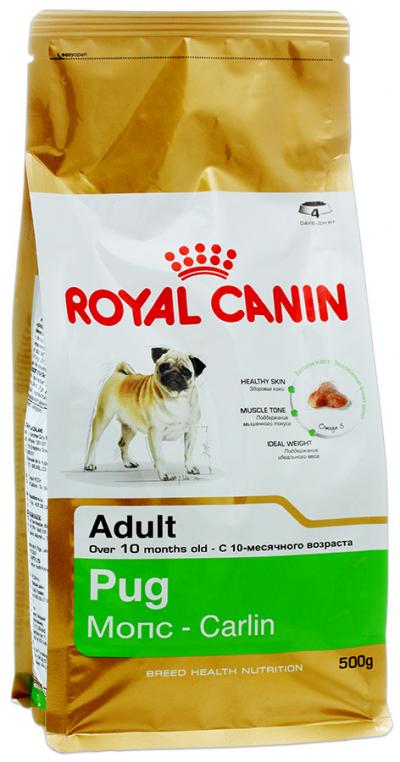 Корм для собак Royal Canin PUG ADULT 500 г. купить в Новокузнецке недорого с доставкой