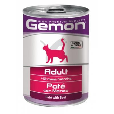 Корм Gemon для кошек Gemon Cat Adult паштет говядина 400 гр