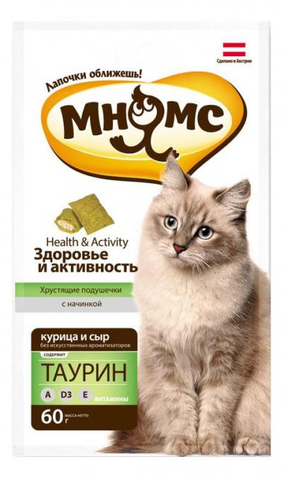 Корм Мнямс для кошек Мнямс для кошек подушечки курица 60 гр купить в Новокузнецке недорого с доставкой