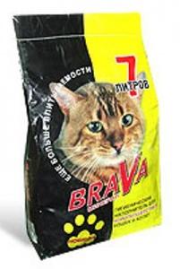 Наполнитель для кошек Brava комкующийся 7 л сорбент купить в Новокузнецке недорого с доставкой