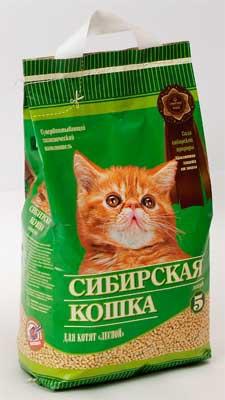 Наполнитель для кошек Сибирская кошка для котят 5 л купить в Новокузнецке недорого с доставкой