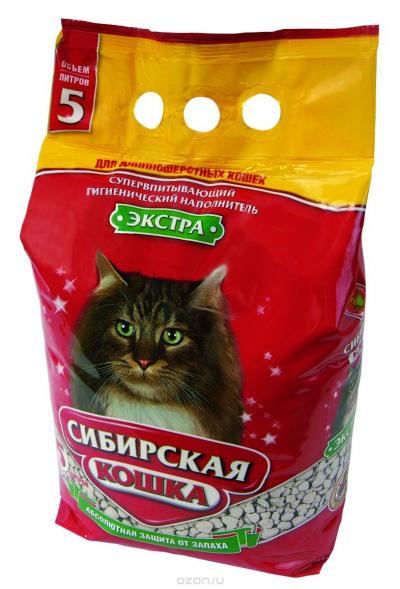 Наполнитель для кошек Сибирская кошка "Экстра" 5 л купить в Новокузнецке недорого с доставкой