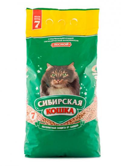 Наполнитель для кошек Сибирская кошка "Лесной" 7 л купить в Новокузнецке недорого с доставкой