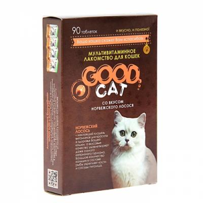Витамины GOOD CAT таблетки для кошек лосось 90 шт купить в Новокузнецке недорого с доставкой