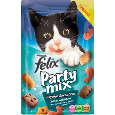 Вкусняшки для кошек Purina Felix Party Mix Морской микс 20 гр купить в Новокузнецке недорого с доставкой