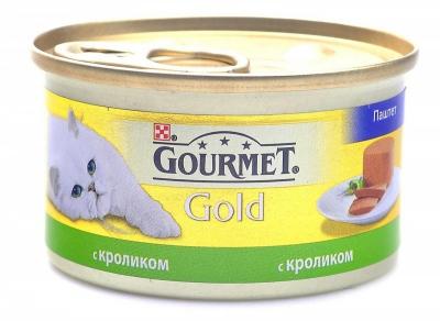 Вкусняшки для кошек Purina Gourmet Gold Кролик паштет, мусс 85 гр купить в Новокузнецке недорого с доставкой