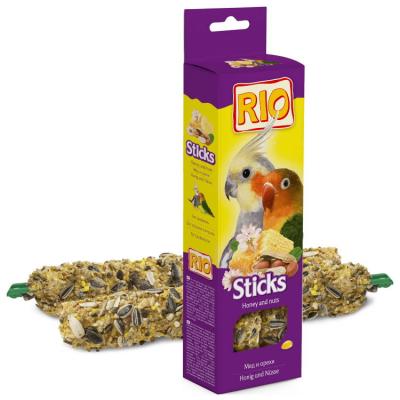 Вкусняшки для птиц Rio Sticks Honey and Nuts 2x75 г купить в Новокузнецке недорого с доставкой