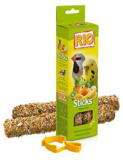 Вкусняшки для птиц Rio Sticks Tropical Fruit 2x40 г